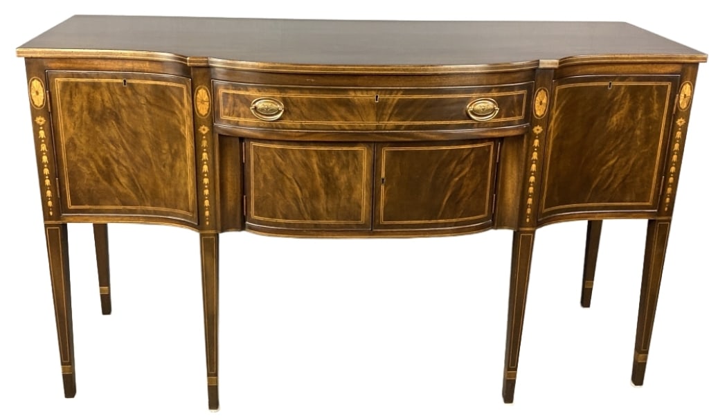 Kittinger Mahogany Inlaid Sideboard.: Kittinger Mahogany Inlaid Sideboard. 39"h x 66"w x 25"d Condition: Some minor scratches & scuffs.