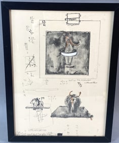 Robert Rauschenberg "Sketch for Monogram"