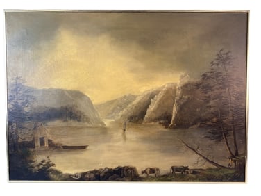 Landscape w/ Hills Lake Farm