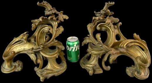 Louis XV Style French Chenets Andirons