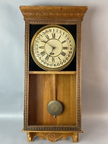 Oak Sessions Calendar Regulator Clock