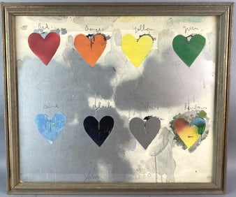 Jim Dine "8 Hearts" 1970 Lithograph