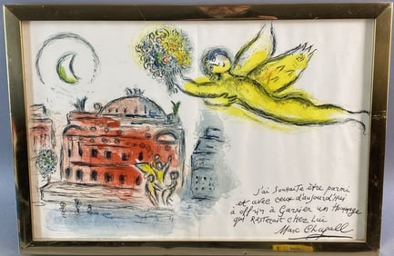 After Marc Chagall Color Lithograph
