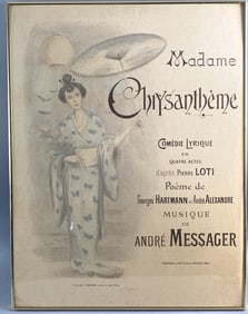 Vintage French Madame Butterfly Opera Poster