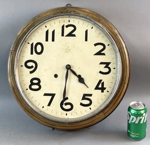 Round School Regulator Clock