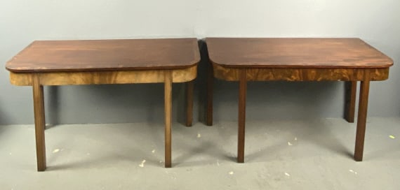 Pair of 19th C. Mahogany Consoles