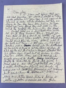 Charles Manson Signed Letter