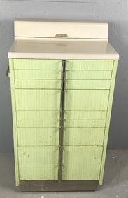American Metal and Formica Dentist Cabinet