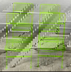 MCM Style Metal Folding Chairs