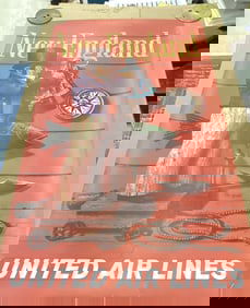 New England-United Airlines Vintage Poster