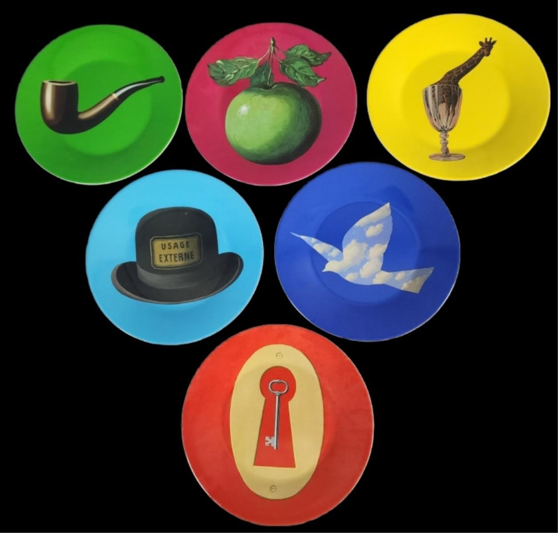 6 Rene Magritte Composite Plates (1 of 9)