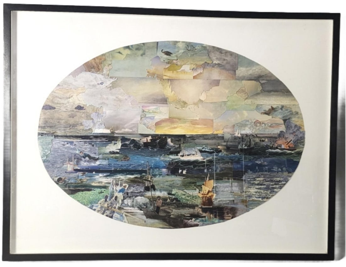 Hendrikje Kühne and Beat Klein Postcard Collage: Hendrikje Kühne and Beat Klein Postcard Collage. From Pavel Zoubok gallery. Sight: 18 1/2"h x 26"w Condition: Good.