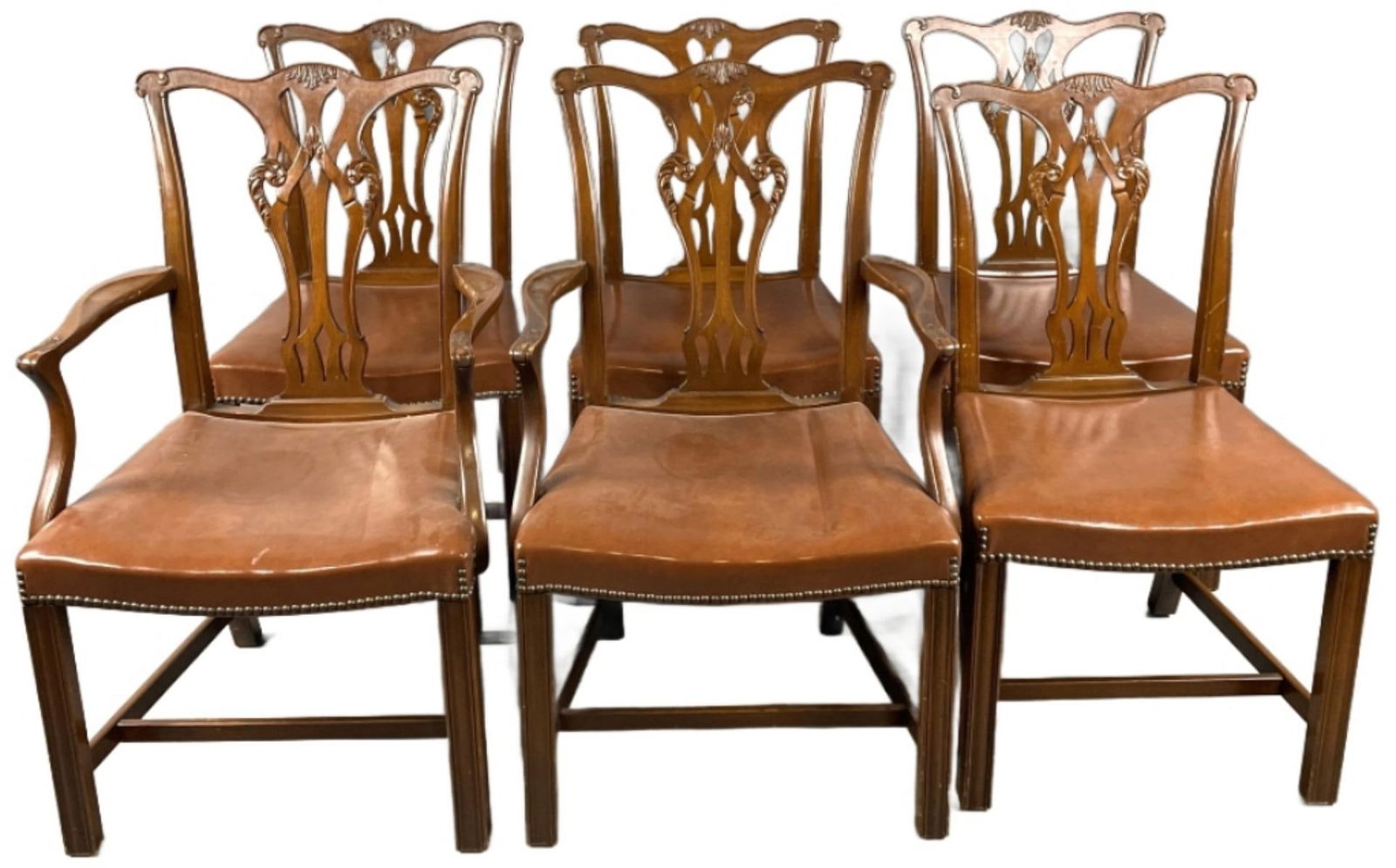 Set of 6 Georgian Style Mahogany Dining Chairs (1 of 8)