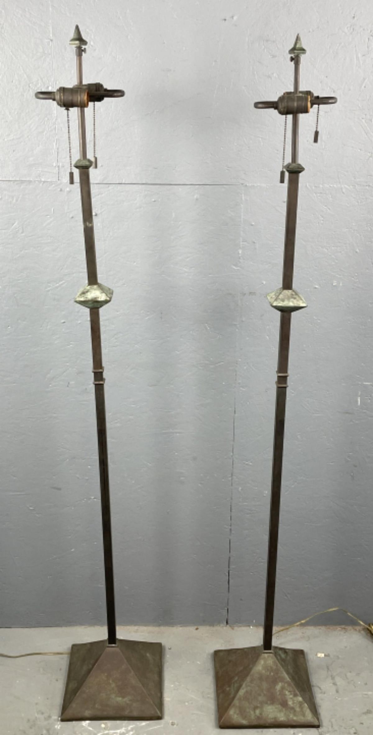 Pair of Bronze Floor Lamps (1 of 6)