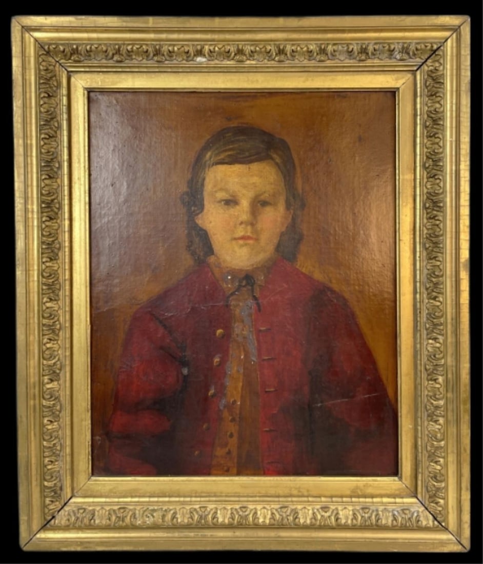 19th C. Painting of a Boy (1 of 6)
