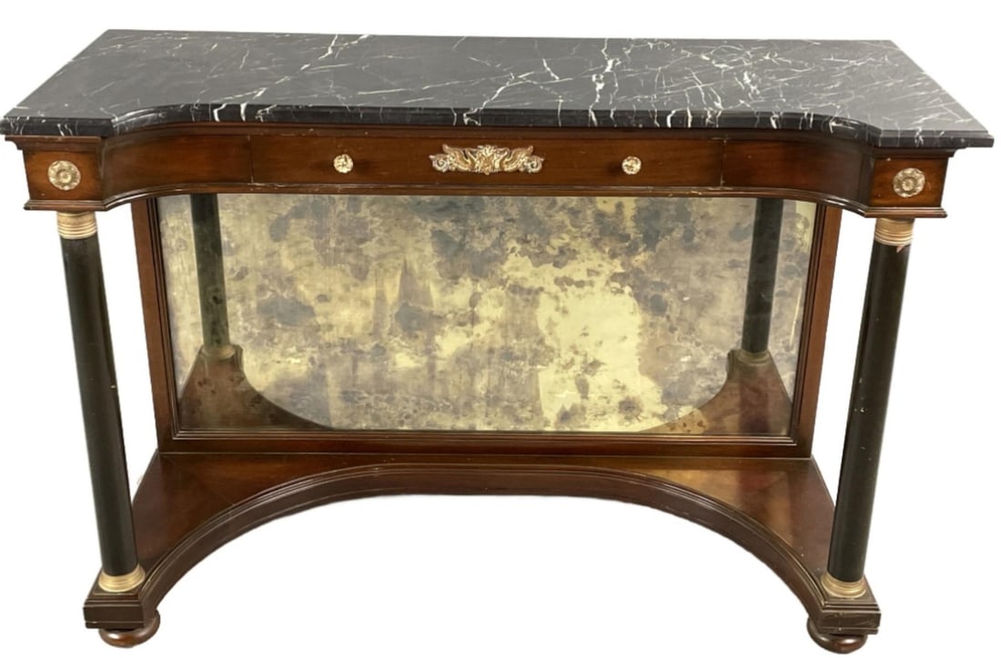 Empire Style Mahogany & Marble Console (1 of 6)