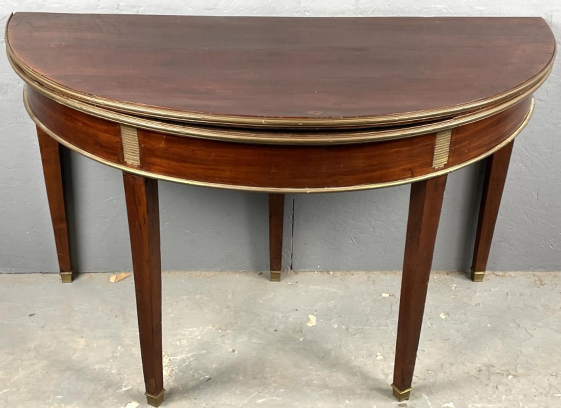 19th C. French Mahogany Card Table (1 of 7)