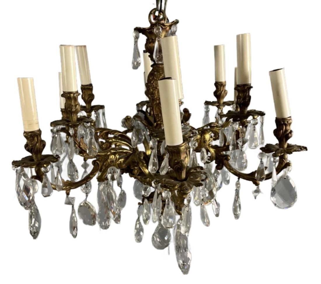 Bronze Rococo Style 12 Light Chandelier (1 of 6)