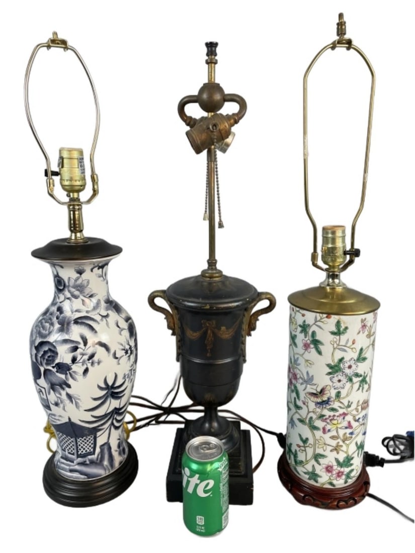 2 Asian Style Lamps & 1 Tole Style Lamp (1 of 15)