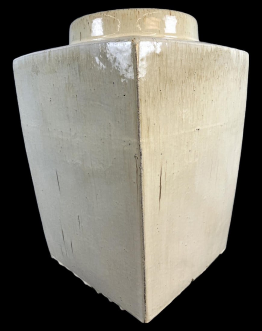 Large Lidded Ceramic Vase