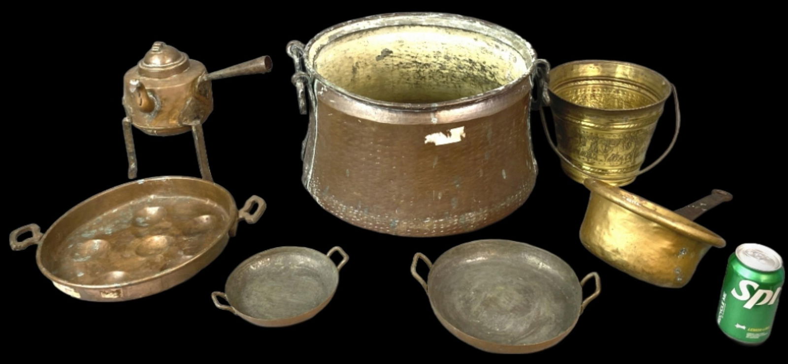 Group of Seven Copper and Brass Cooking Articles (1 of 9)