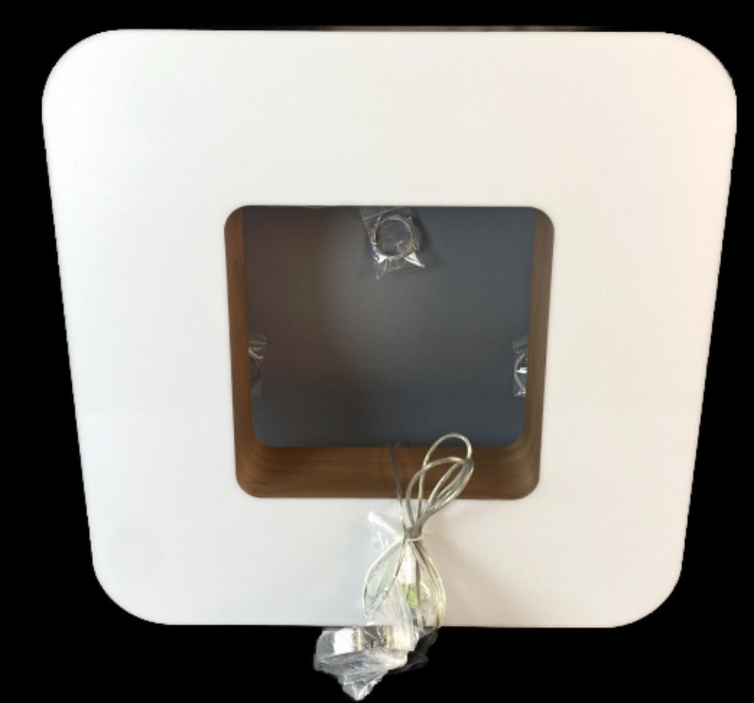 LZF Wood Touched by Light Ceiling Fixture: LZF Wood Touched by Light Ceiling Fixture. 27 1/2"sqr. Condition: Never used, in original box.