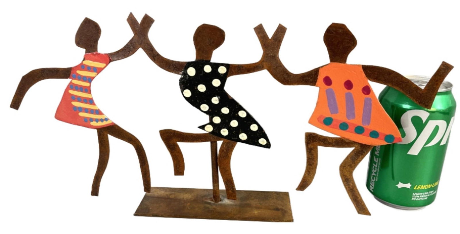 Bill & Marcia Finks 3 Girl Rhythm Metal Sculpture: Bill & Marcia Finks 3 Girl Rhythm Metal Sculpture. 7"h x 16"w Condition: Good.
