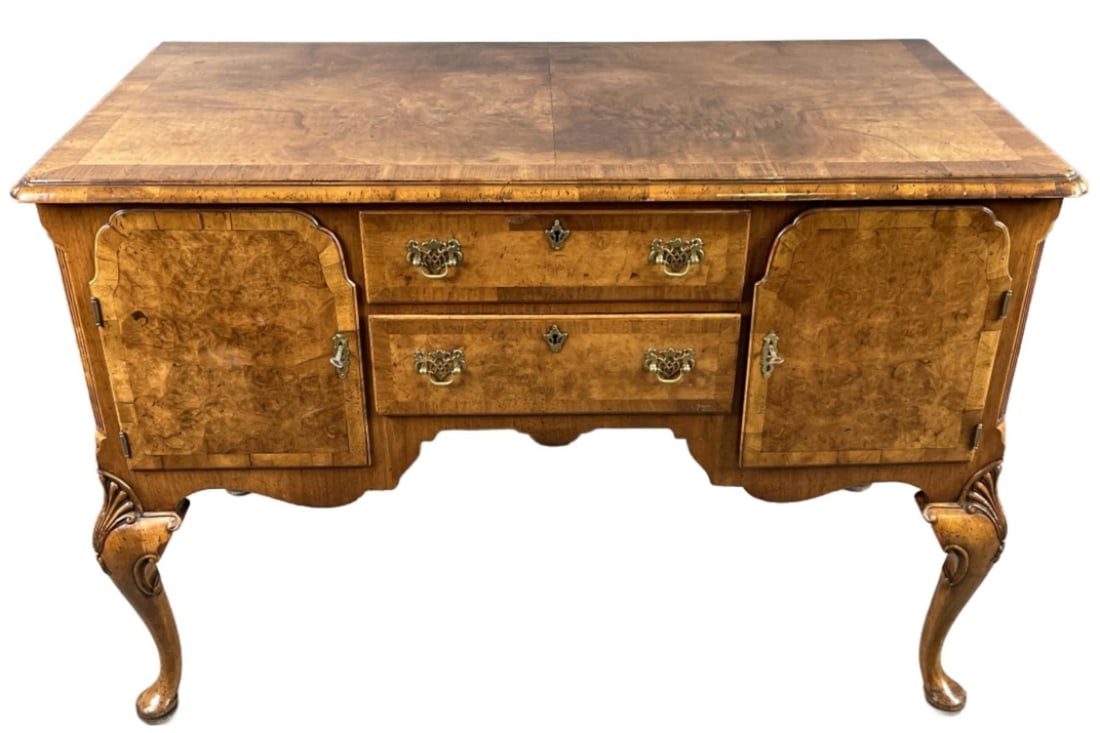 Queen Anne Style Walnut Buffet (1 of 8)