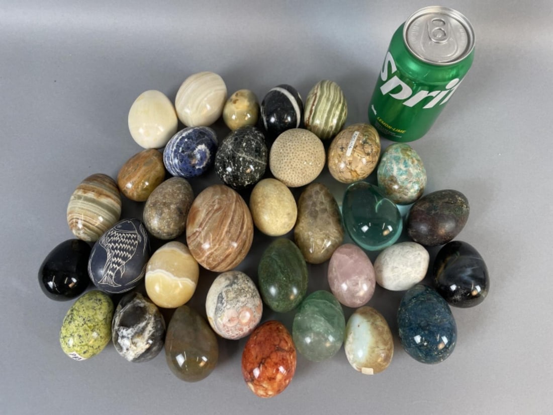 Grouping of Semi Precious Stone Eggs (1 of 7)