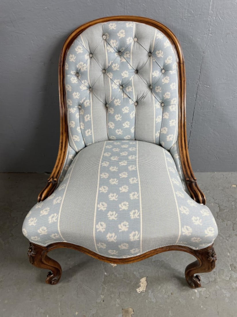 Victorian Upholstered Parlor Chair (1 of 6)