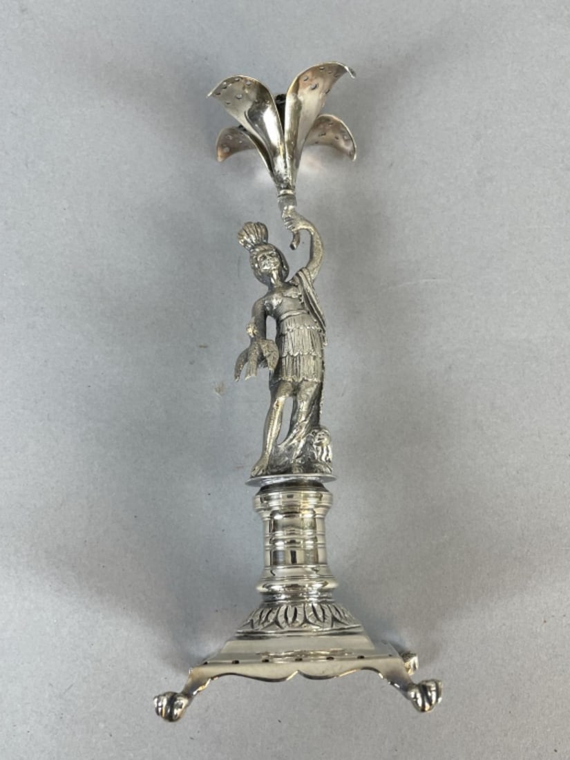 Brazilian Silver Toothpick Holder: Brazilian Silver Toothpick Holder. Approx. 5.23 troy ounces. 7 1/4"h Condition: Good.