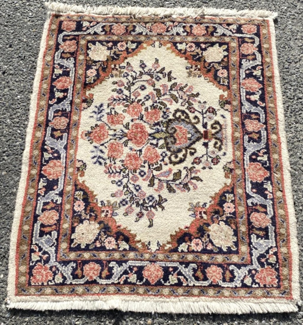 Indian Floral Design Scatter Rug (1 of 4)