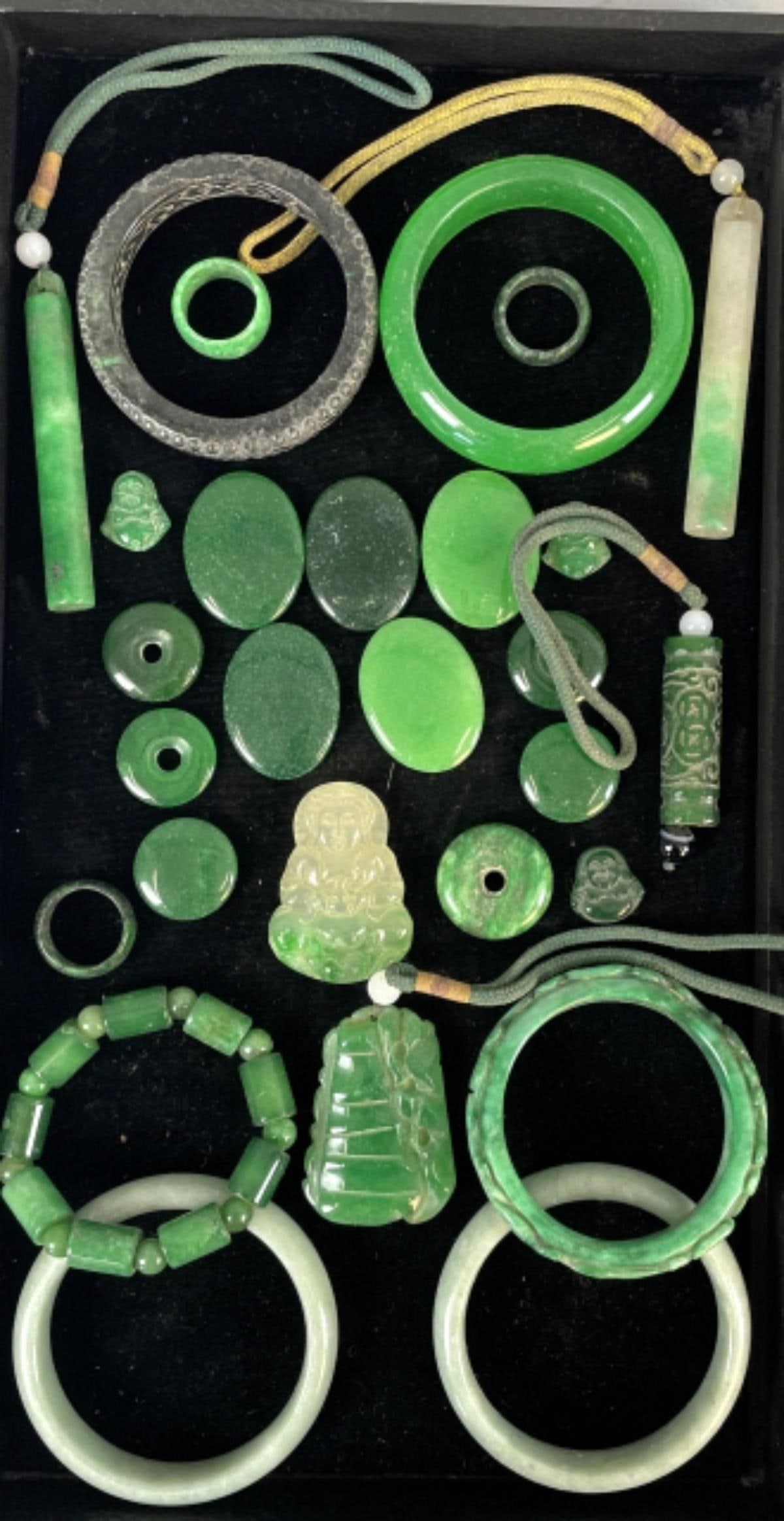 Grouping of Jade & Hardstone Jewelry (1 of 7)