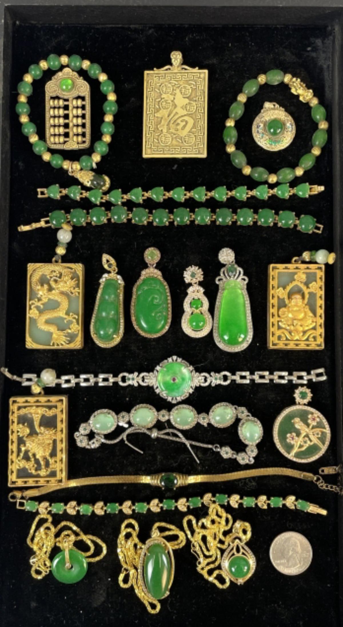 Grouping of Jade & Hardstone Jewelry (1 of 7)