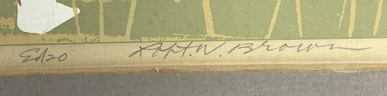 Robert W. Brown Signed Lithograph - 3