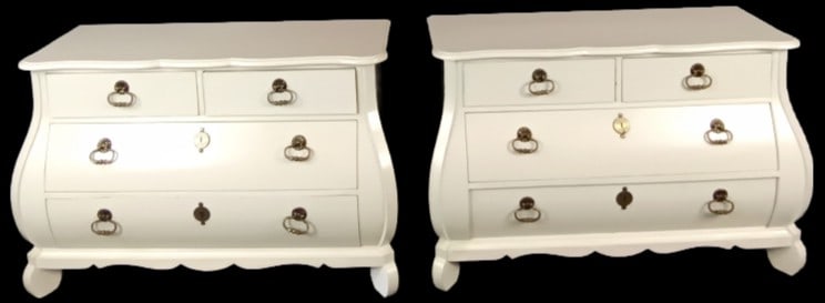 Pair of White Painted Dutch Bombay Commodes (1 of 4)
