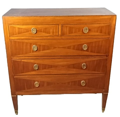 Art Deco Style 5 Drawer Chest (1 of 8)