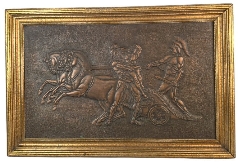 Bronze Roman Chariot Wall Plaque (1 of 3)