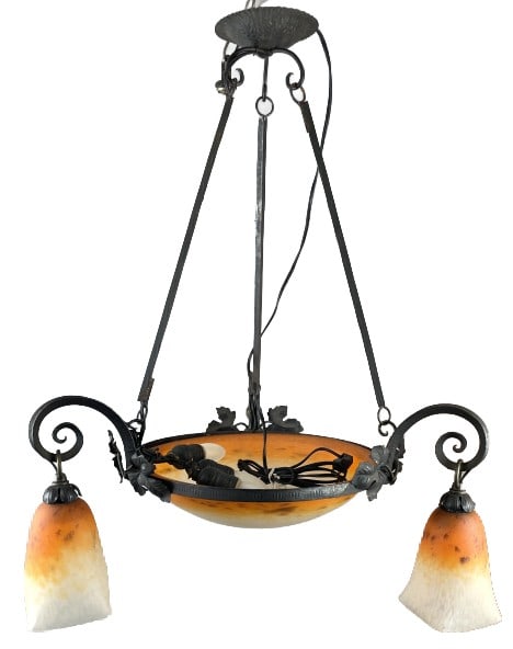 Schneider Art Nouveau Chandelier (1 of 4)