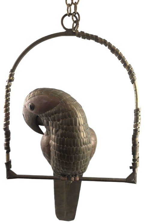 Sergio Bustamante Style Hanging Copper Parrot (1 of 4)
