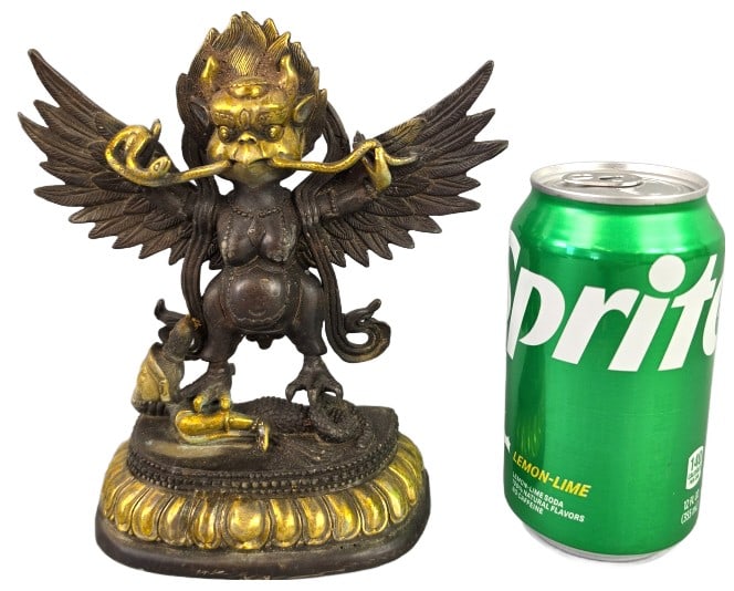 Tibetan Buddhism Bronze Suparna Suparnin Statue (1 of 8)