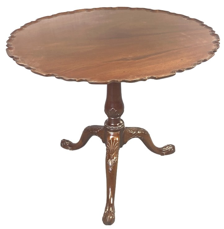 Georgian Mahogany Pie Crust Tilt Top Side Table (1 of 7)