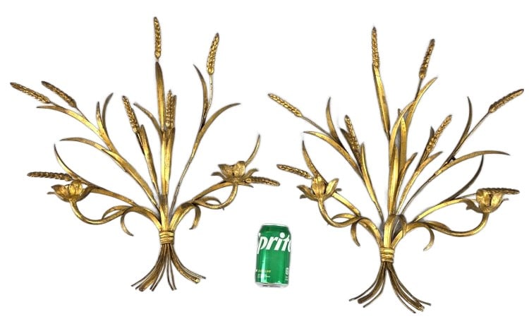 Pair of Gilt Metal Wall Sconces (1 of 4)