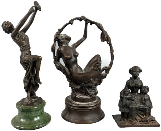 Group of 3 Bronze Figurines, Georges Omerth (1 of 7)
