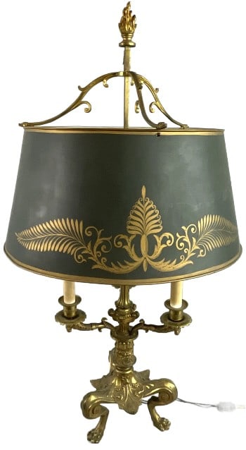 Neoclassical Style Gilt Bronze Bouillotte Lamp (1 of 5)
