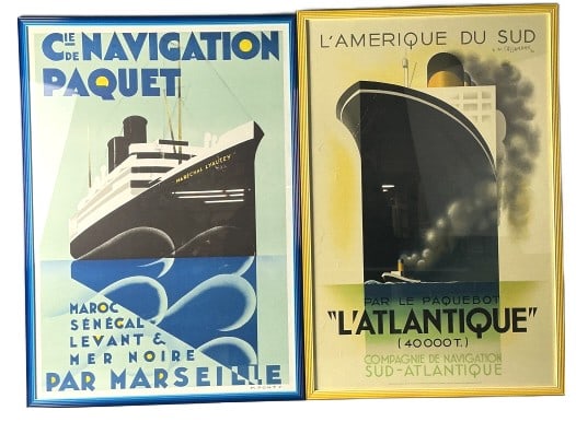 2 French Art Deco Travel Advertising Posters (1 of 4)