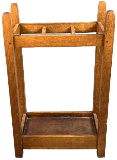 Stickley Oak Umbrella Stand (1 of 5)