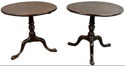Pair of George III Style Mahogany Side Tables (1 of 7)
