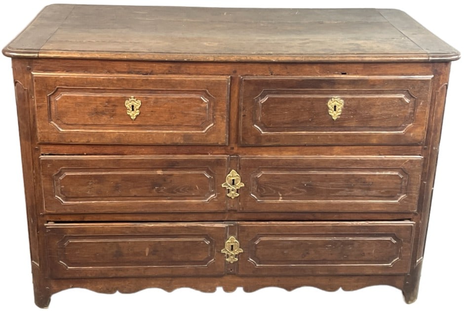 18th C. French Provincial Oak Commode (1 of 8)