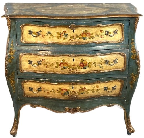 19th C. Venetian Paint Decorated Commode (1 of 7)